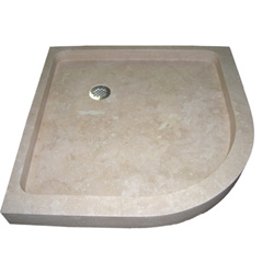 Round Travertine Shower Base