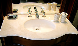 Crema Rosa Countertop two bathroom